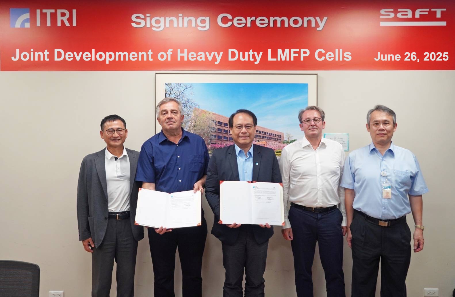 工研院攜手法國Saft合作磷酸錳鐵鋰電池技術　深度整合材料與電池技術